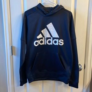 Men’s Adidas Navy Blue Running Hoodie, Size Medium